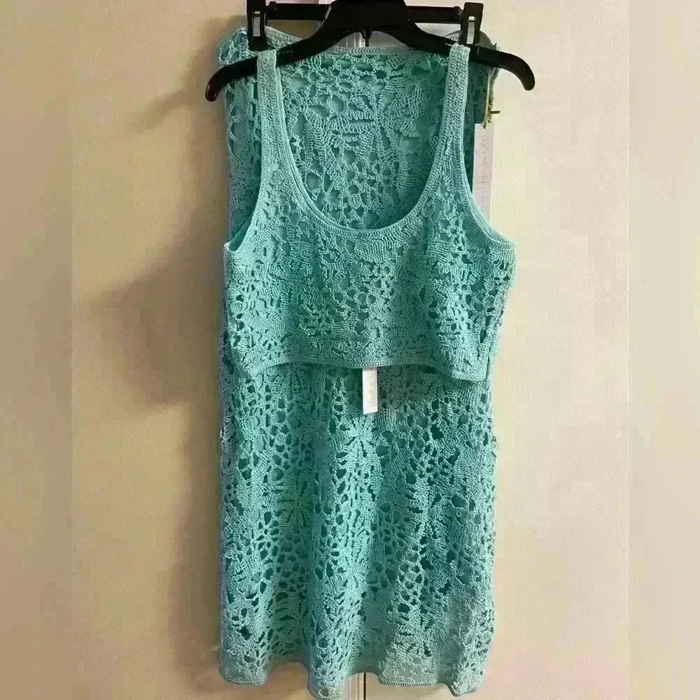 House of Harlow 1960 skirt set crochet maxi skirt‎ Medium NWT